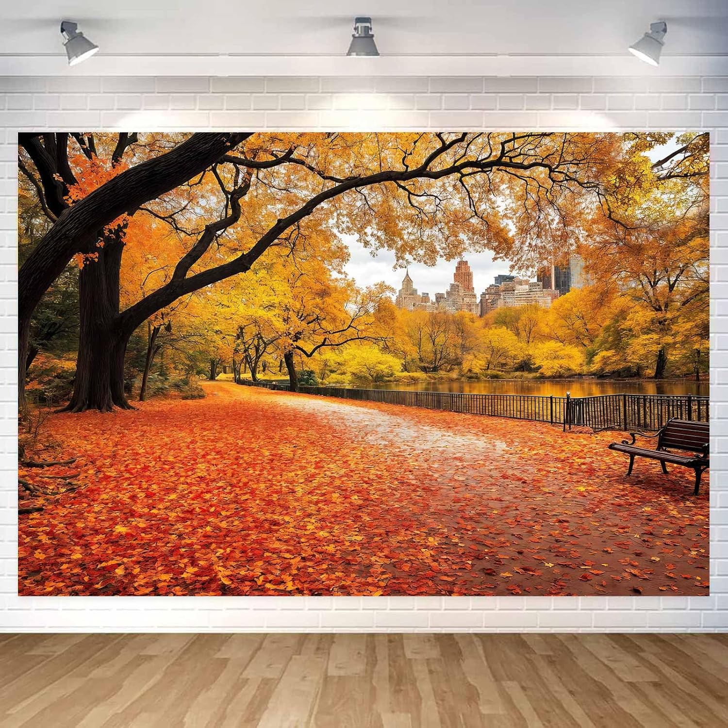 90 x 60 Inch Fall Scenery Backdrop Autumn Forest Backdrop, Fall ...