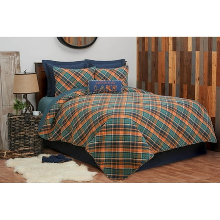 Troy Plaid Full/Queen Bed Reversible 3 Piece Machine Washable Bedding Quilt Set