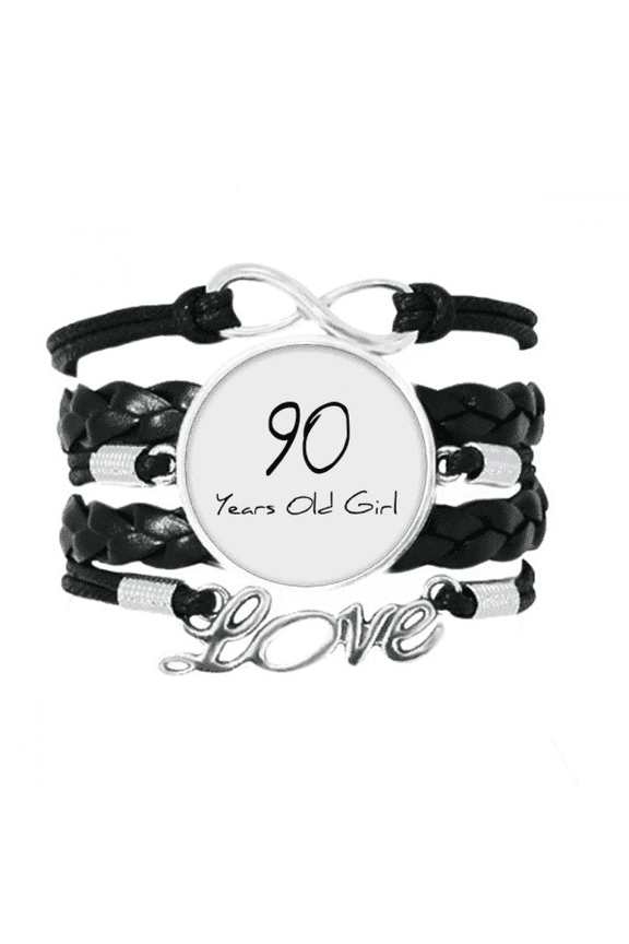 90 years old girl age longevity bracelet love accessory twisted leather knitting wristband