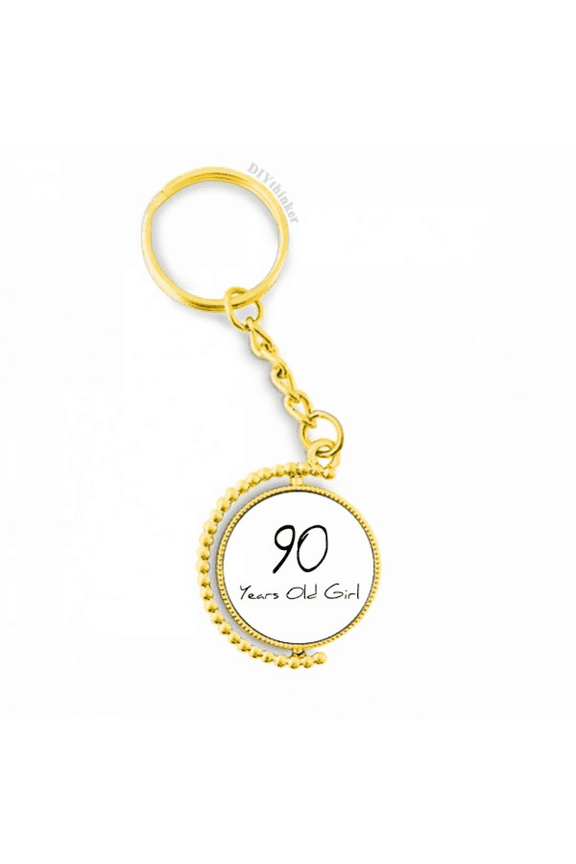 90 years old girl age longevity metal connector key chain accessory en keyholder