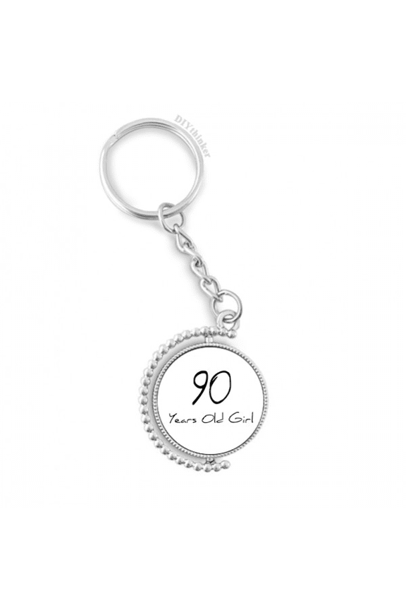 90 years old girl age longevity rotatable keyholder disc accessories chain clip