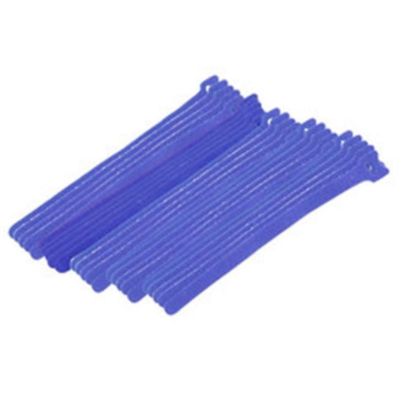 900-098-BU - VELCRO HOOK AND LOOP TIE BLUE 8IN (25 pcs/pkg)