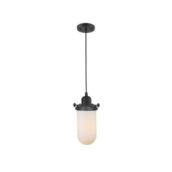 900-1P-BK-CE231-BK-W Innovations Lighting Centri - 1 Light Cord Hung Mini Pendant In Industrial Style-10 Inches Tall and 4.5 Inches Wide-Matte Black