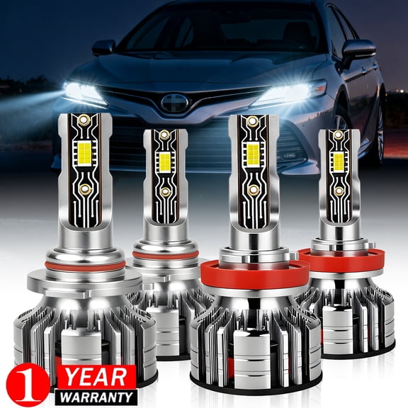 900% Brightness 9005/H11 LED Headlight Bulbs - High/Low Beam, Fit Toyota Camry (2007-2014)
