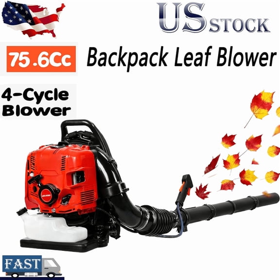 900 CFM Backpack Gas Leaf Blower 75.6CC 4-Stroke Ergonomic Harness System 210 MPH Low Vibration Cruise Control Powerful Gas Blowers for Lawn Yard Care Gifts for Dad