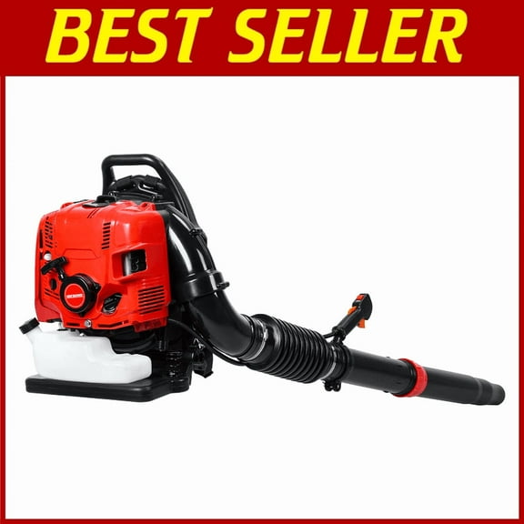 900 CFM Backpack Gas Leaf Blower 75.6CC 2 Stroke Ergonomic Harness System 210 MPH Low Vibration Cruise Control Powerful Gas Blowers for Lawn Yard Care Gifts for Dad