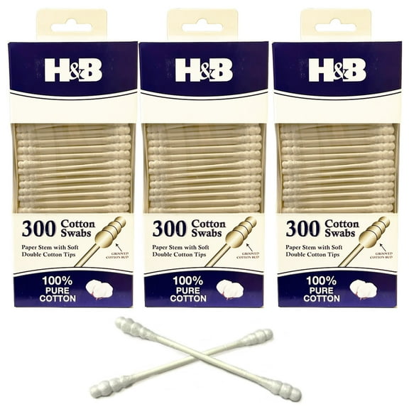 900 Ct Medical Buds Cotton Swabs Applicator Nose Ear Clean Makeup Double Head
