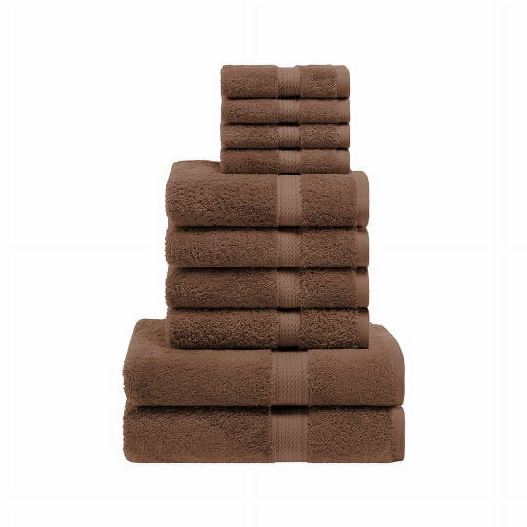 900 GSM Egyptian Cotton Towel Set of 10, Plush & Absorbent Face Hand Bath  Towels