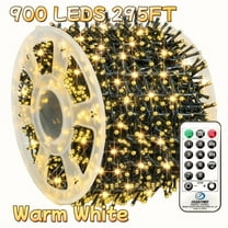 900 LED String Lights, 295ft Green Wire LED Decorative Fairy Lights with Remote & 8 Modes, Waterproof for Outdoor Xmas Holiday Party Garden Wedding Home Decor, Multicolor, for