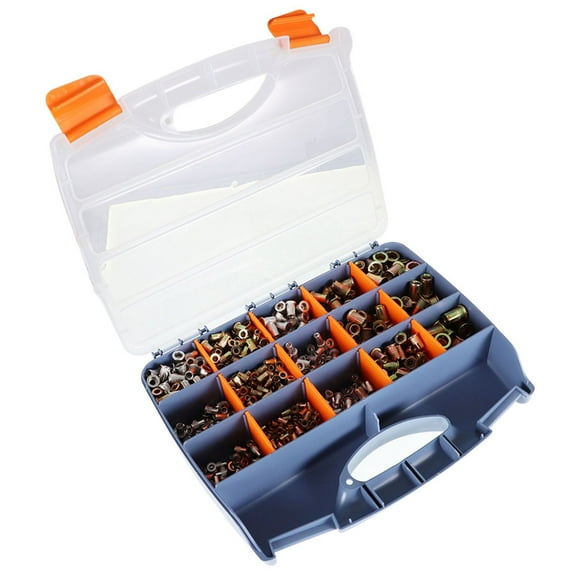 900 Pack Metric Rivet Nuts Kit, Zinc Stainless Steel Aluminum Threaded Rivetnuts Assortment Kit Including M3 M4 M5 M6 M8 M10
