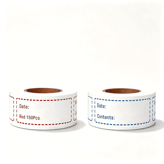 900 Pcs Removable Freezer Labels, 1 x 3 Inch Food Storage Labels, NoResidue Refrigerator & Freezer Tape Stickers, 2Color Roll