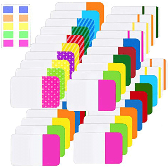 900 Pieces Sticky Index Tabs, 1 Inch Book Tabs Writable Repositionable, Page Markers for Document Classification, Reading Notes, Files Folders Organizing, Multicolor