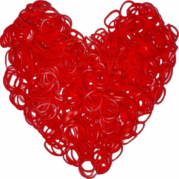 900 Red Rubber Band with and 1 Small Crochet, Elastic.