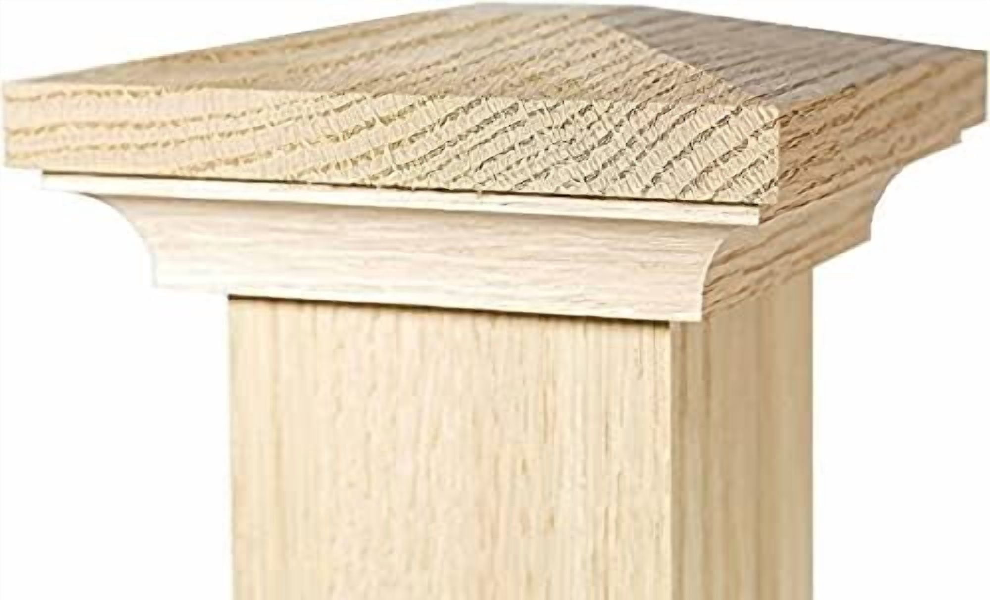 900 Series Peaked Wood Newel Post Cap for Interior Stairs, Fits 3" Post ...