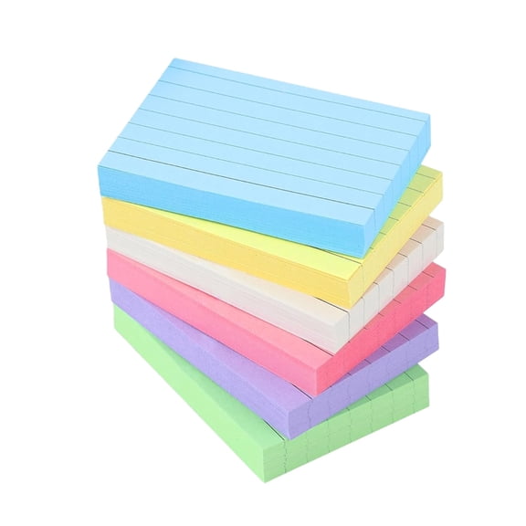 900 Sheets 6 Colored Notepaper Double Sided Lined Notepads Ruled Memo Sheet