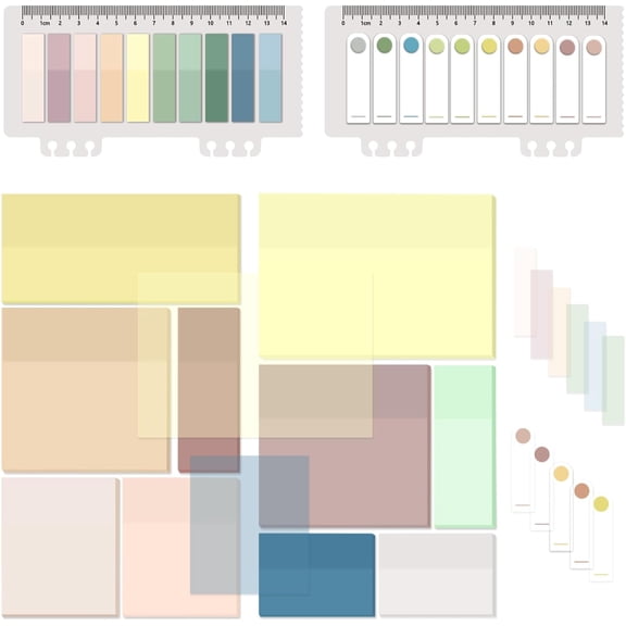 900 Sheets Transparent Sticky Notes, Clear Waterproof 3 x 3 inch See Through Memo Pad, Self-Adhesive Translucent Writable Index Tabs for Annotating Books, Stationary Supplies
