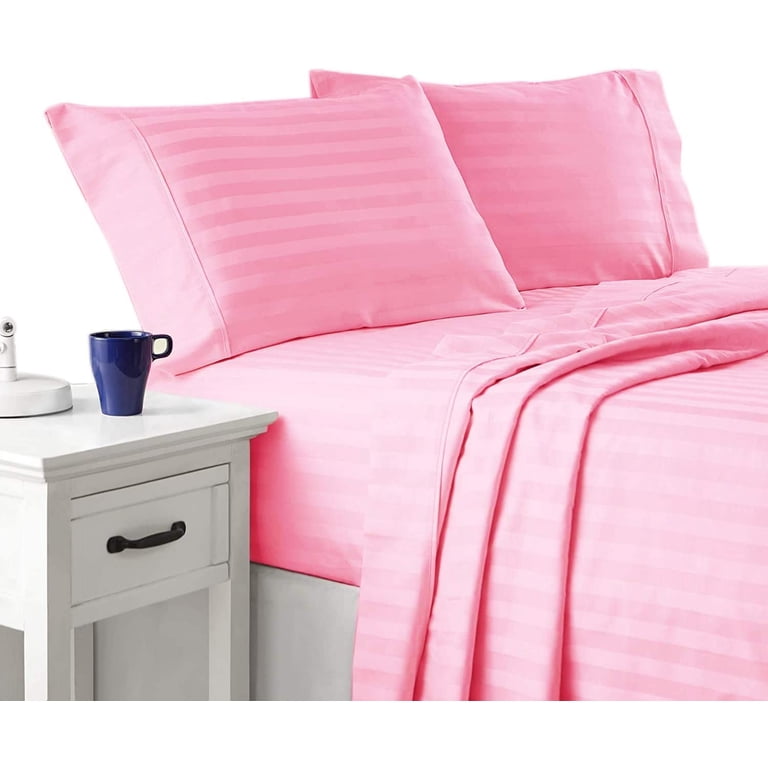 King Size 4-PCs Bed Sheets Set 600-TC Egyptian Cotton Luxury Bedding Sheets With Fitted Sheet, Flat Sheet & 2 Pillow Cases - Fits Up To 18-21" Deep Pocket (Solid, Burgundy