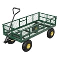 thumbnail image 1 of 900 lbs Steel Garden Dump Cart with Removable Sides, 10 Inch Pneumatic Tires & 180° Swivel Handle, Folding Yard Cart for Lawn, Farm, Garden, Outdoor Transport, 1 of 8