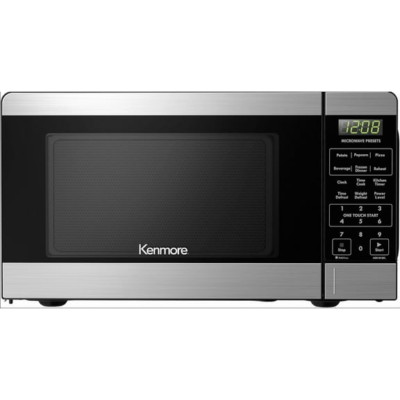 900-watt Countertop Microwave Oven, 0.9 Cubic Feet, Stainless Steel