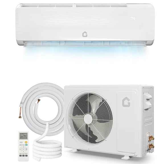 9000 BTU Mini Split Air Conditioner & Heat Pump, 19 SEER2 115V Ductless Inverter System, Cools & Heats Rooms Up to 450 Sq. Ft., White