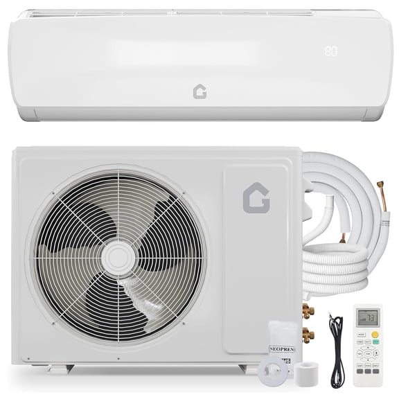 9000 BTU Mini Split Air Conditioner & Heat Pump, 19 SEER2 Ductless Inverter System, 230V with Built-in WiFi, App & Alexa Control, Cools & Heats Up to 450 Sq. Ft.