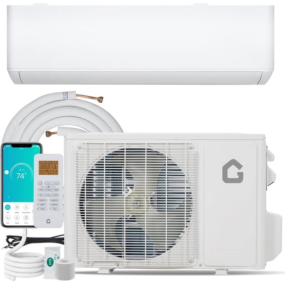 9000 BTU Mini Split Air Conditioner for 450 Sq Ft 115V 24 SEER2 Heat Pump Dehumidifier
