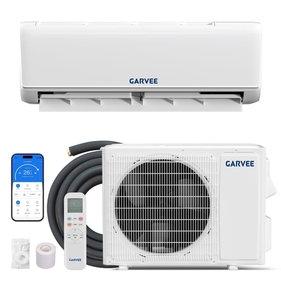 9000 BTU Mini Split Central Air Conditioner & Heater - High Efficiency 18.5 SEER2 - WiFi Smart Control - Works with Alexa - 230V - Home Cooling & Heating System