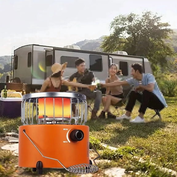 9000 BTU Propane Heater Stove - 2-in-1 Indoor & Outdoor Portable Camping Gas Stove, &Blue, 10.7x7 Inch, For Reliable Heating, Cooking, And Emergency Preparedness, Adjustable Flame