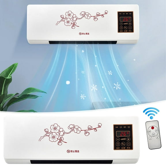 9000 BTU Smart Wall Mounted Conditioning and Heater, Bathroom Waterproof Household Heater, Large Area Fast Heating, Energy-saving, 8000 BTU 250 Sq Ft