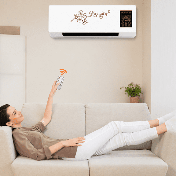 9000 BTU Wall-Mount Air Conditioners 10000 BTU, Energy Efficient Room Air Conditioning, AC Unit Cools Up to 550 Sq.Ft. with Remote Control, Cooling/Heating, Dehumidifier and Fan