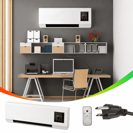 9000 BTU Wall-Mount Air Conditioners 10000 BTU, Energy Efficient Room Air Conditioning, AC Unit Cools Up to 550 Sq.Ft. with Remote Control, Cooling/Heating, Dehumidifier and Fan