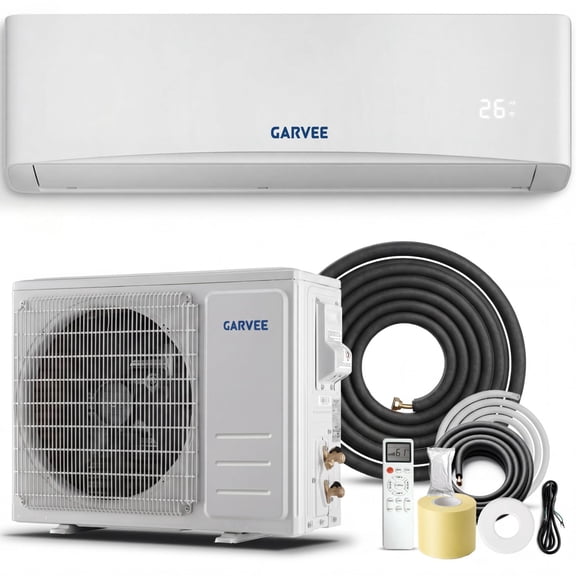 9000 BTU Wall Mount Ductless Mini Split Heat Pump, 17 SEER2 115V WiFi Inverter AC Pre-Charged With R32 Refrigerant