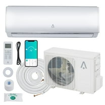 9000 Btus Wifi Enabled Split-System Air Conditioners, R454B 19 SEER2 115V Inverter Ductless Split AC Unit With Pre-Charged Condenser, Heat Pump & Installation Kit, Covers Up to 450 Sq. Ft