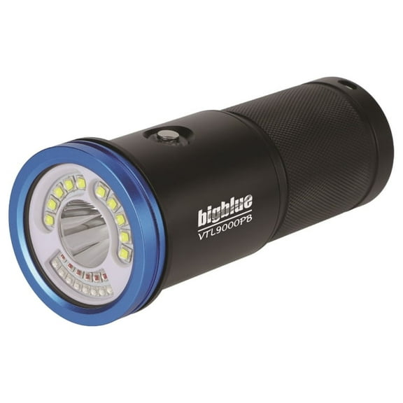 9000 Lumen Wide Beam w/ Blue Light Mode + 1300 Lumen Spot Beam - Black