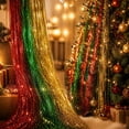 thumbnail image 1 of 9000 Strands Christmas Foil Fringe Tinsel Icicle Decorations, 19.7 Inch Metallic Tinsel Strands for Xmas Tree, Holiday Party DIY Ornaments, Red Green Gold, 1 of 6
