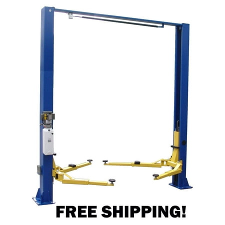 9000 lb Heavy Duty 2 Post Asymmetric Car Floor Lift - FREE SHIPPING