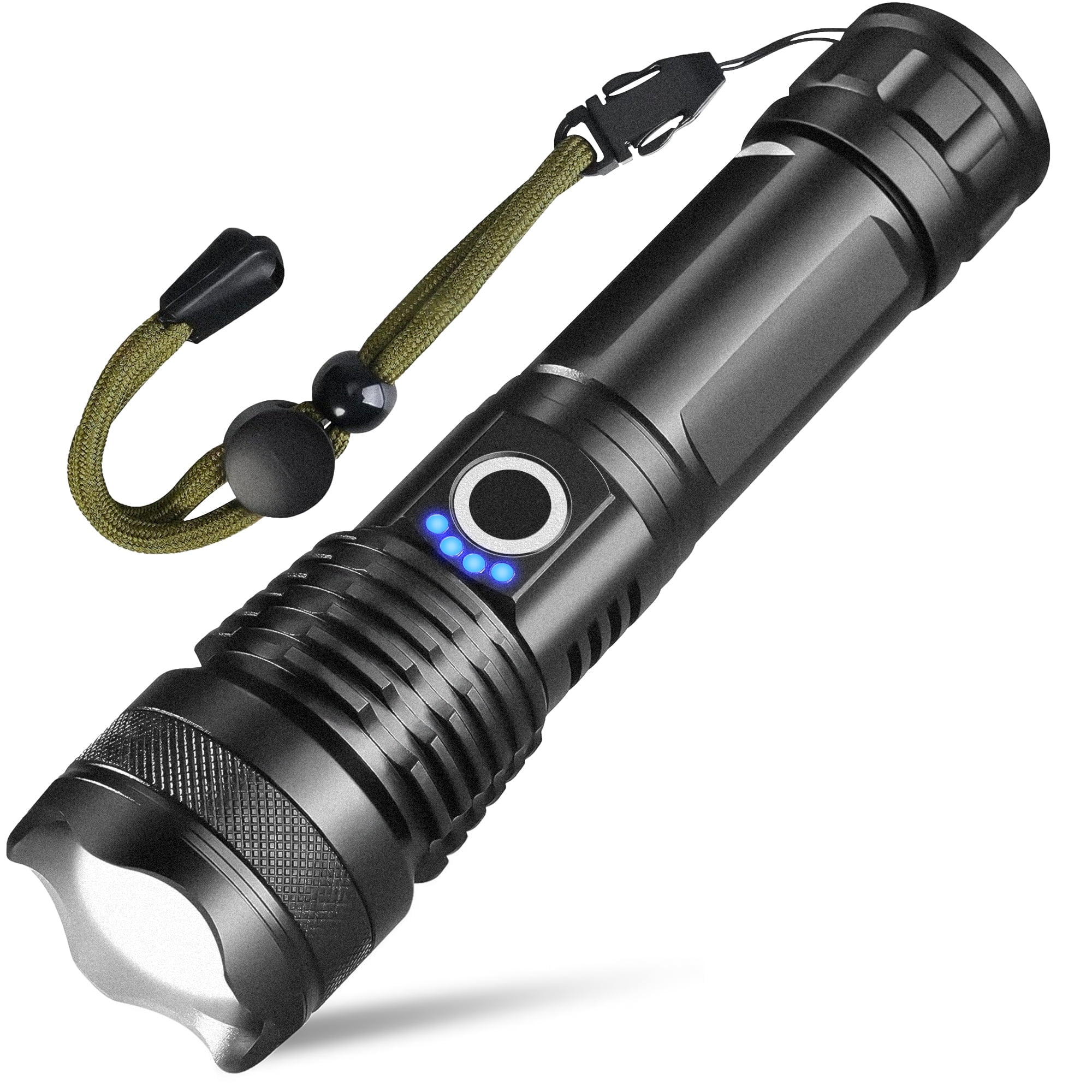 90000 Lumens Tactical Flashlight, USB Rechargeable