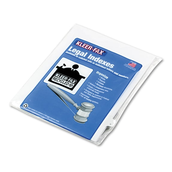 90000 Series Alpha Side Tab Legal Index Divider, Preprinted "V", 25/Pack