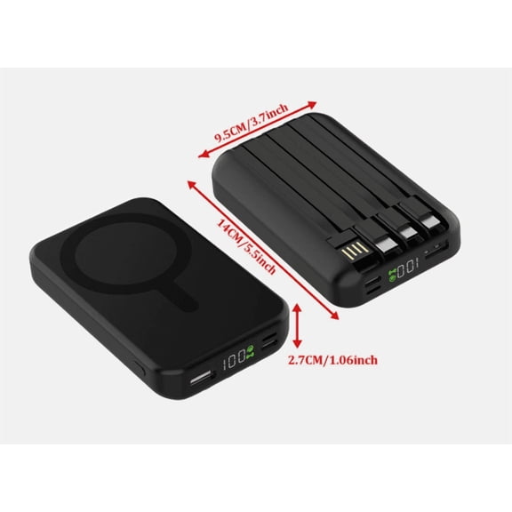 900000mAh Power Bank Battery Pack Portable Charger with LED Display, Fast Charging USB-C & USB Output, High Capacity External Backup Battery for Smartphones, Tablets and USB Devices