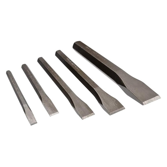 90002 Cold Chisel Set, 5-Piece, Shot Blast Finish