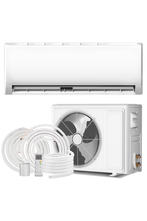 KEYTEK 9000BTU Mini Split Air Conditioner & Heater 19 SEER2 115V,Wall-Mounted AC Unit Heat Pump,Remote Control,Cools up to 450 Sq. ft