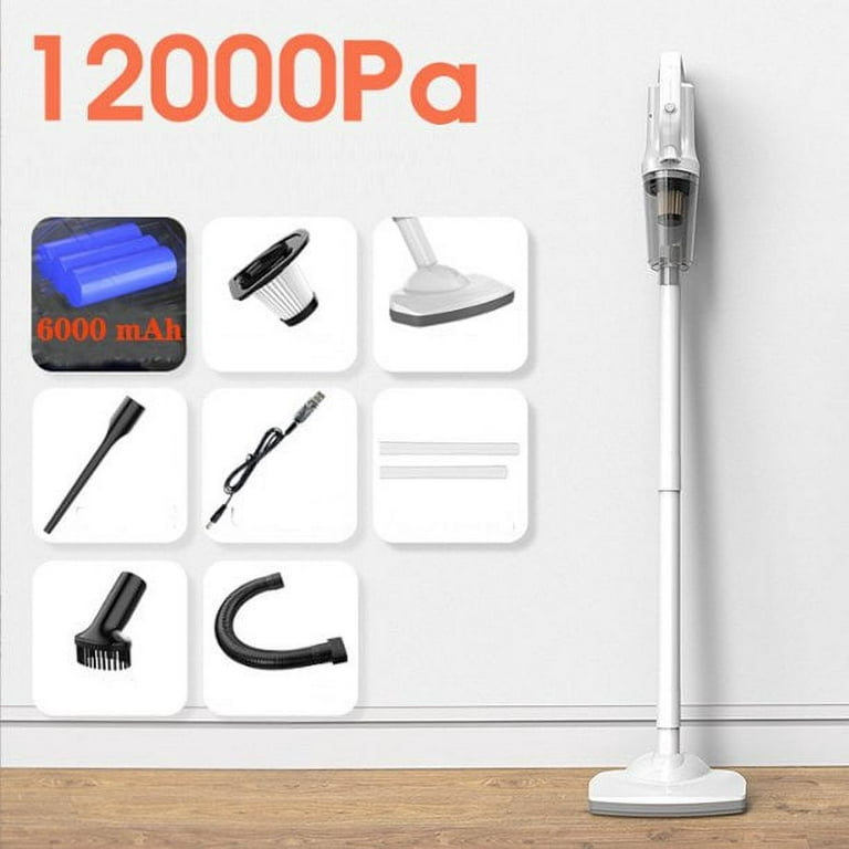1pc Car Vacuum Cleaner High Power 3300pa Suction Wireless Charging