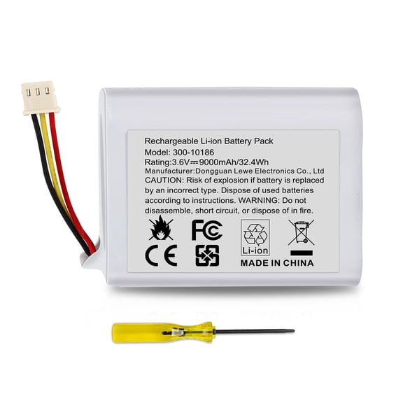 9000mAh Replacement 300-10186 Battery for ADT Command Smart Security Panel ADT5AIO-1 ADT5AIO-2 ADT5AIO-3 ADT7AIO-1, ADT 2X16 AIO Home Security System ADT2X16AIO-1 ADT2X16AIO-2 Battery 3.6V 32.4Wh