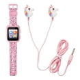 thumbnail image 1 of 900228M-42-PNP 1.44 in. 42 mm Playzoom Kids Unicorn Silicone Strap Touchscreen Smart Watch with Earbuds Gift Set, Pink, 1 of 1