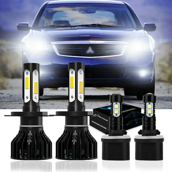 9003 H4 LED High/Low Beam Headlight Bulbs for 1999-2001 Mitsubishi Galant 880 Fog light Bulbs