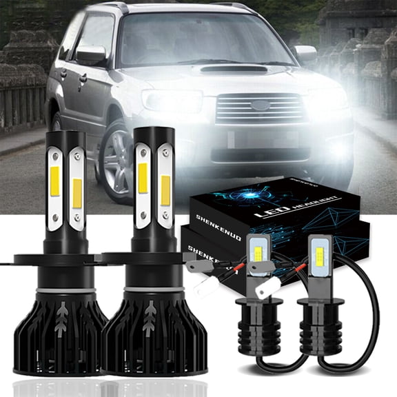 9003 H4 LED High/Low Beam Headlight Bulbs for 2000-2002 Mitsubishi Eclipse H3 Fog light Bulbs