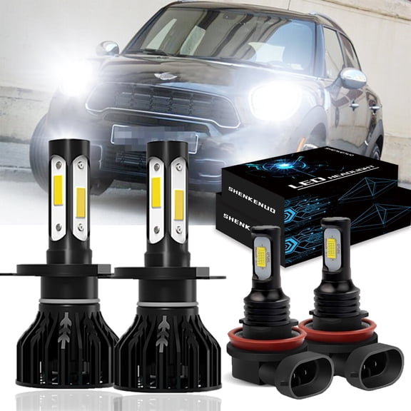9003 H4 LED High/Low Beam Headlight Bulbs for 2015-2019 Mini Cooper H11 Fog light Bulbs