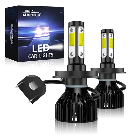 9003 LED Headlight Bulbs White High Low Beam For 2008-10 Toyota Highlander Integrated Hi-Lo Lamp Halogen Replacement