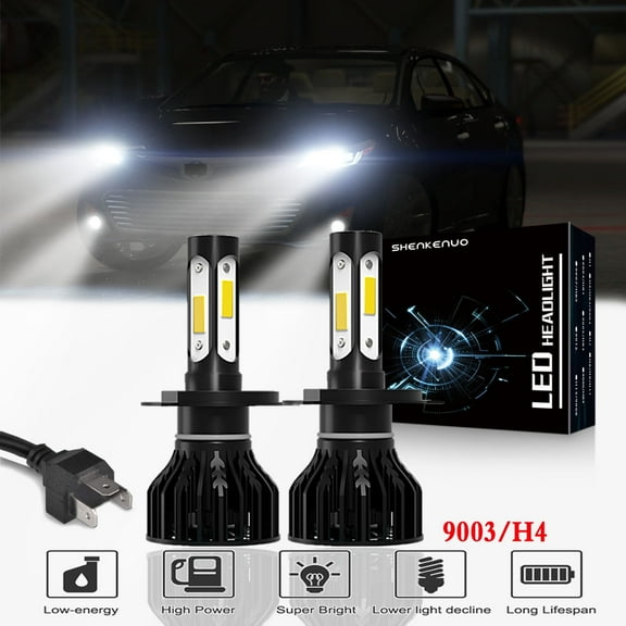 9003 LED High and Low Beam Bulbs Headlight Bulbs for Toyota Avanza 2007-2020,H4 Light Bulb IP68 Waterproof,2pc