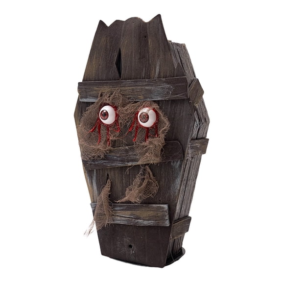 kjfeif Halloween Animatronics Decorations Coffin with Sounds Walking Coffins with Light Up for Home or HauntedHouse, Battery Operated Fright Props